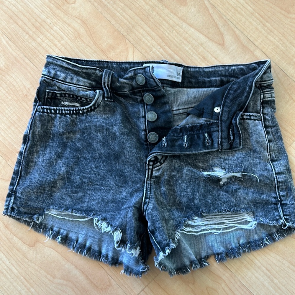 RSQ black Vintage High Rise Shorts, size 24